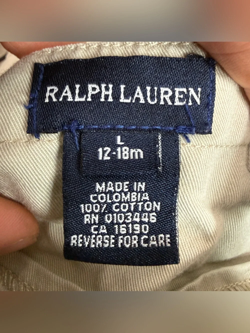 Ralph Lauren Girls Bear Embroidered Graphic Khaki Dress